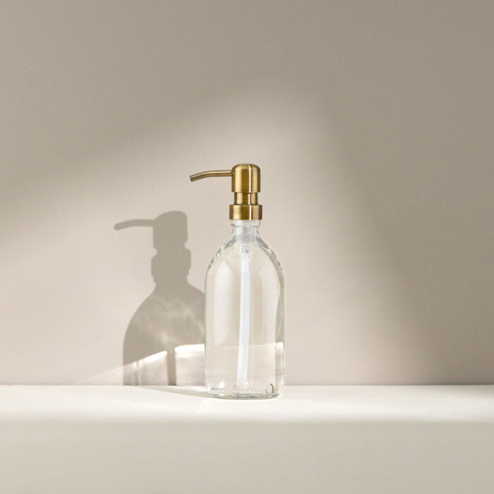 Clear Glass Soap Dispensers and Bottles