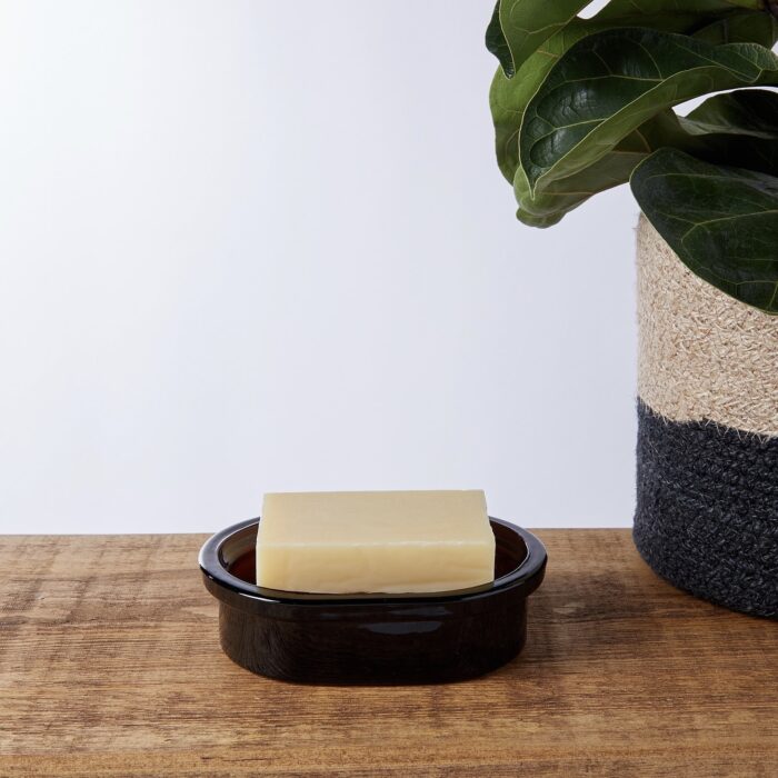 Amber glass soap dish for any bathroom wanting to go plastic-free
