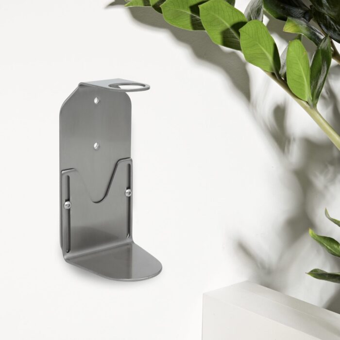 satin silver single wall mounted soap dispenser holder holder